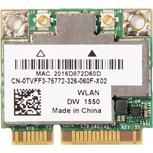 Dual Band For BCM94352HMB DW1550 867Mbps Wifi Bluetooth BT 4.0 Mini PCI-E Half Wireless WI-Fi Card BCM94352 802.11/ac