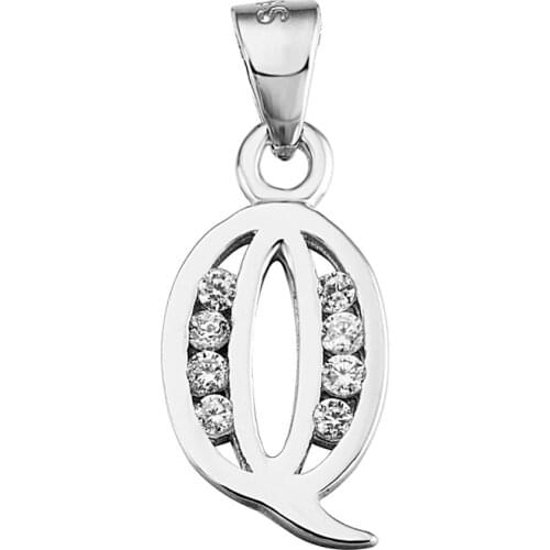 GND0384 High Quality 925 Sterling Silver Jewelry Necklaces Pendants Letter Q Real Top Silver Pendant For Women