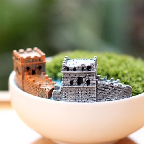 China Great Wall Miniature Fairy Garden Home Houses Decoration Mini Craft Micro Landscaping Decor DIY Accessories