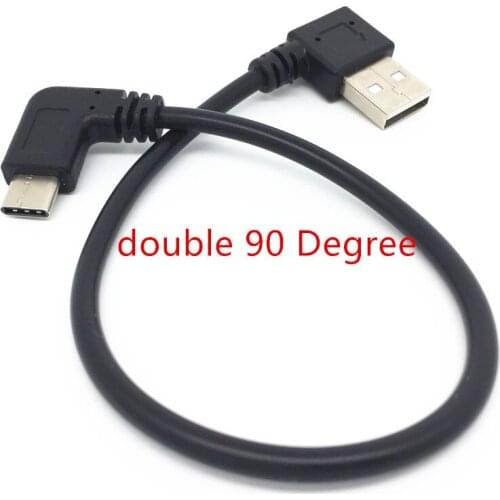 Short 25cm 90 Degree Angled USB Type C Cable Usb Type-c Cables for Xiaomi Mi6 6x MI5 5S 5S PLUS 5x 5c 4S 4C,REDMI PRO