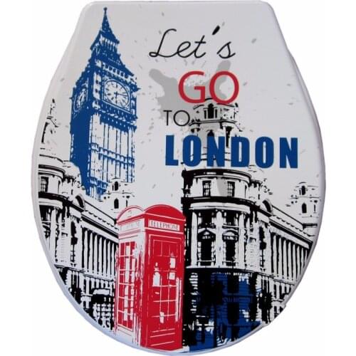 Toilet lid cover standard closing 2020 high quality colorful toilet seat cover set hot selling fashion bathroom pp toilet seat