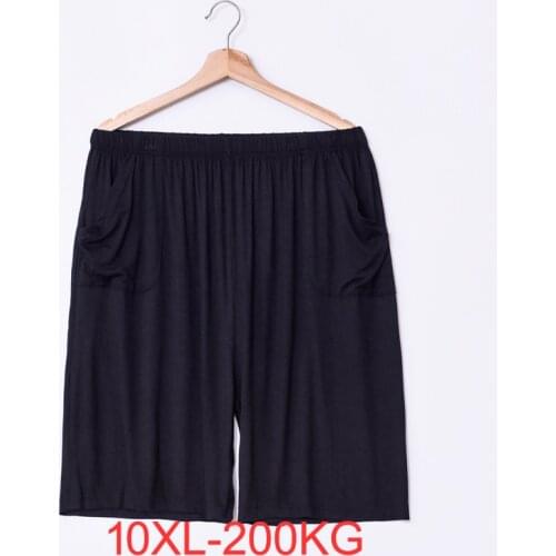 Summer Men modal shorts chinese style plus size big 6XL 7XL 8XL 9XL 10xl shorts casual men home Stretch shorts black gray 54 60