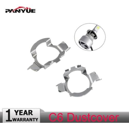 Muxall 2pcs H7 Headlight Bulbs Metal Clip Mounting Adapter Holders 1 Pair H7 Lamp Adapter Base