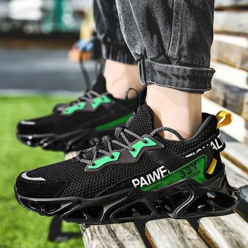 Mens Blade Sneakers Breathable Running Shoes High Quality Walk Cushioning Sports Shoes Fashion Jogging Shoes Zapatillas Hombre