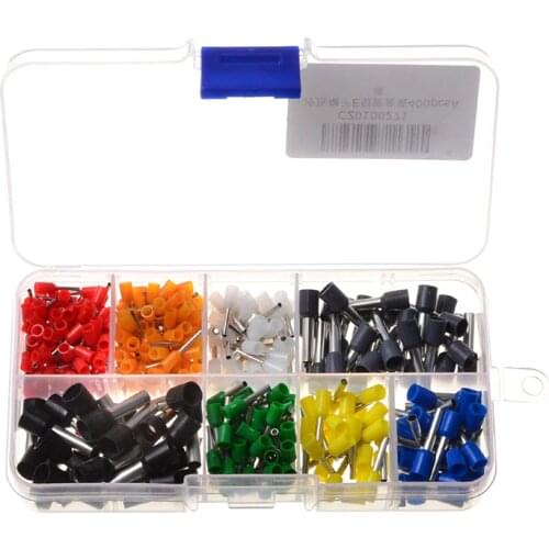 400Pcs Wire Crimp Terminals Connector Insulated Cord Pin End Electrical Cable Wire Crimp Terminal Hand Tool Kit 22-10AWG