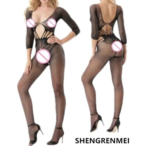 SHENGRENMEI European American Sexy Bodysuits Nightwear Uniform Long-sleeved Exotic Apparel Clothing Sexy Lingerie Queen Costume