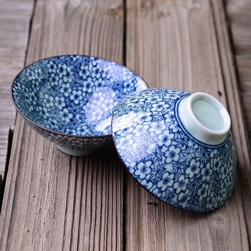 PINNY 60ML Chinese Blue And White Tea Cup Jingdezhen Hand Made Ceramic Teacups High Quality Kung Fu Tea Set Porcelain Tea Bowl