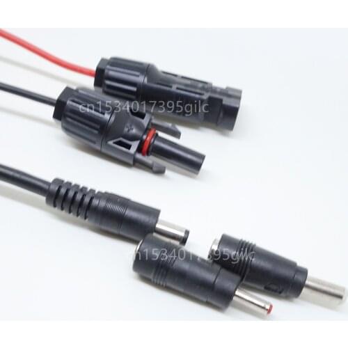 Solar panel plug to DC 5.5x2.1mm adapter extension power cord with DC 3.5x1.35, 5.5x2.5 connector power plug cable