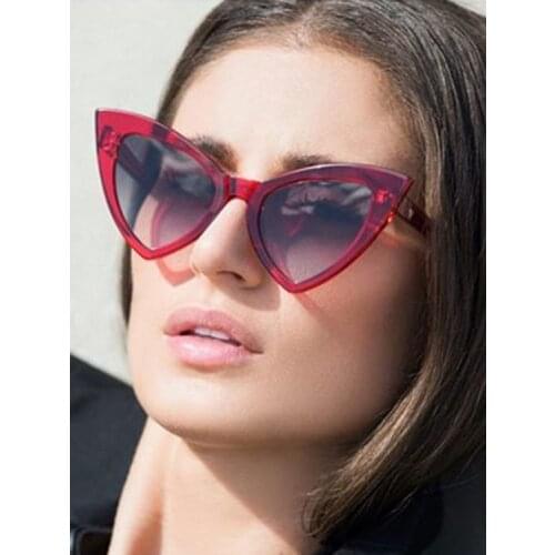 Cat Eye Sunglasses Sexy Women Vintage Retro Cateye Frame Black Brand Colorful Eyewear For Female Oculos De Sol