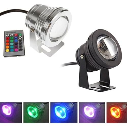 10W RGB LED Underwater Lamp 16 Colors AC12V IP65 Waterproof Swimming Pool Pond Fish Tank Aquarium LED Light Lamp With Remote