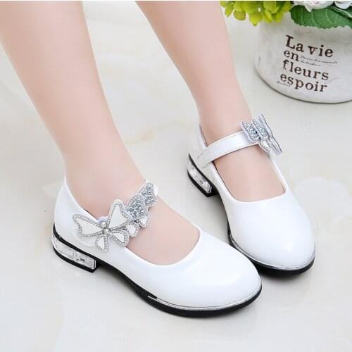 Spring Summer New Girls Korean PU Leather Shoes Single Shoes Princess Shoes Big Kids Casual Shoes Dress Shoes Sneakers