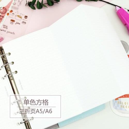 Yiwi 20 Sheets Grid A5/A6 Spiral Notebook Filler Paper For Filofax Diario Planner Inner Pages Of Replacement Office