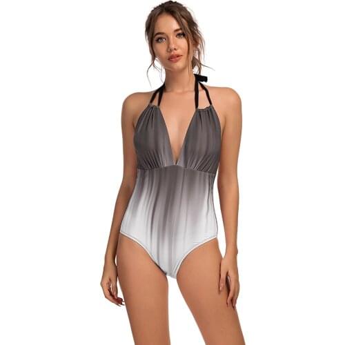 Womens One Piece Halter Bikini Set Two Styles Swimsuit Swimwear 2021 New Bathing Suits Swimming String Thong Sexy