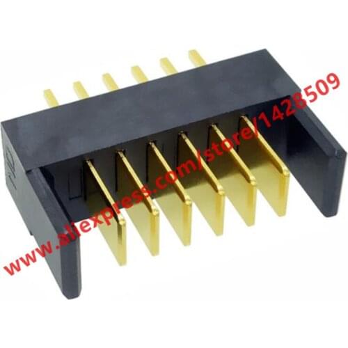 10pcs 180 Degree Straight Insert Socket 6-pin 2.00mm Pitch High-power Laptop Battery Connector Male Interface
