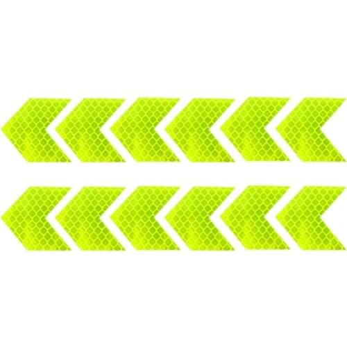 12 Pieces Scooter Night Warning Reflective Stickers Blocking Scratch Decoration Stickers Car Motorcycle Body Stickers