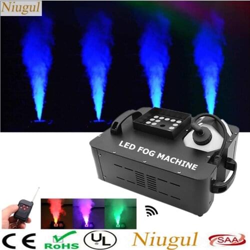 1500W LED Fog Machine /Vertical Smoke Machine With 24X9W LED Lights/Professional Stage Fogger For Bar Disco Party DJ Equipments