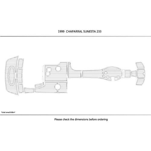 1999 CHAPARRAL 233 SUNES Cockpit swimming platform EVA Teak Decking Non-slip mat