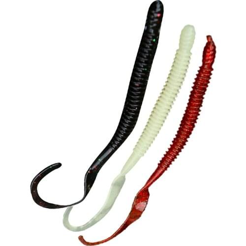 3Pcs Multicolor 14.5cm Earthworm Fishing Baits Soft Plastic Artificial Lure