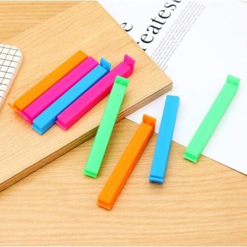 4/8Pcs New Portable Kitchen Tool Sealing Bag Clips Food Seal Clip Plastic Snack Clamp Food Storage Accessories Random color