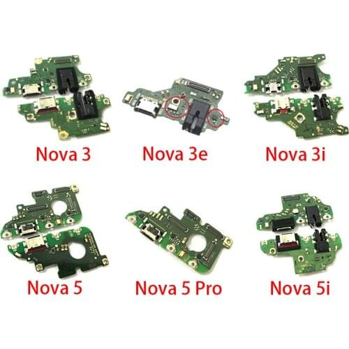 5pcs/lot Charger Board PCB Flex For Huawei Nova 2S 3 3i 5i 3e 4e 5 Pro USB Port Connector Dock Charging Ribbon Cable