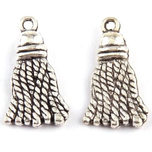 Free shipping zinc alloy tassel charms for DIY making bracelet,necklace jewelry metal beads charm