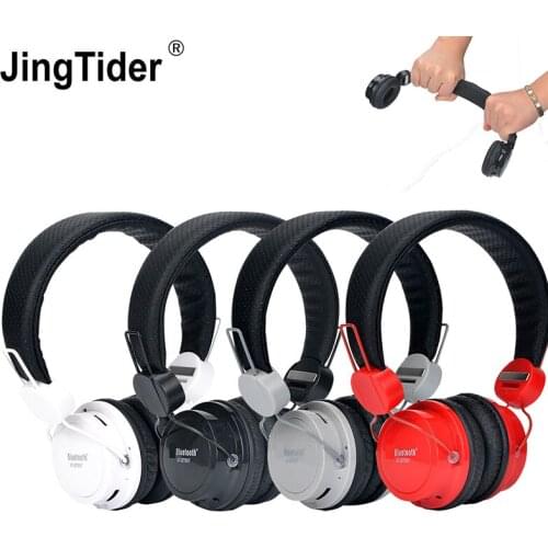 JingTider BT807 Bluetooth Headset Wireless Headphone With Mic Super Bass Stereo Foldable Support TF Card AUX Portable Earphone