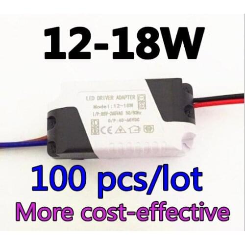 100Pcs/lot Power 12-18W LED driver power supply built-in constant for LED lights current Lighting 85-265V Output 300mA DC 38-64V