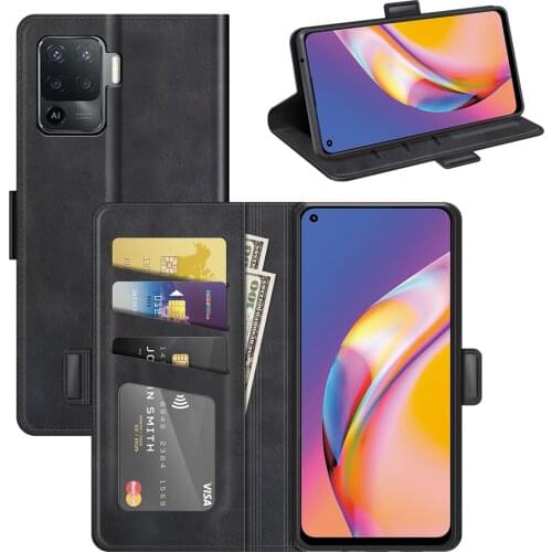 Case For OPPO A94 4G Leather Wallet Flip Cover Vintage Magnet Phone Case For OPPO F19 Pro / Reno 5 lite / Reno 5F Coque