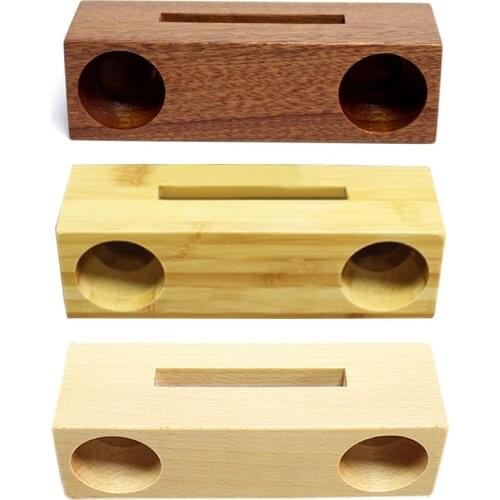 Mobile Phone Loudspeaker Holder Bamboo Sound Amplifier Speaker For iPhone Samsung Sony 3-6inch Wooden Holders Wood Desktop Stand