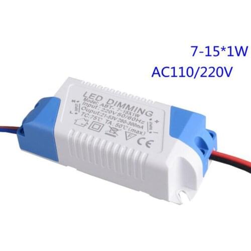 7-15*1W LED Dimming Driver 7W 9W 12W Silicon controlled light adjustable power supply for ceiling lighting 10pcs