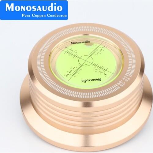 Monosaudio LP528G/628G 50/60HZ Gold Record Weight LP Disc Stabilizer Turntable Vinyl Clamp HiFi Audiophile Grade Vinyl Vibration