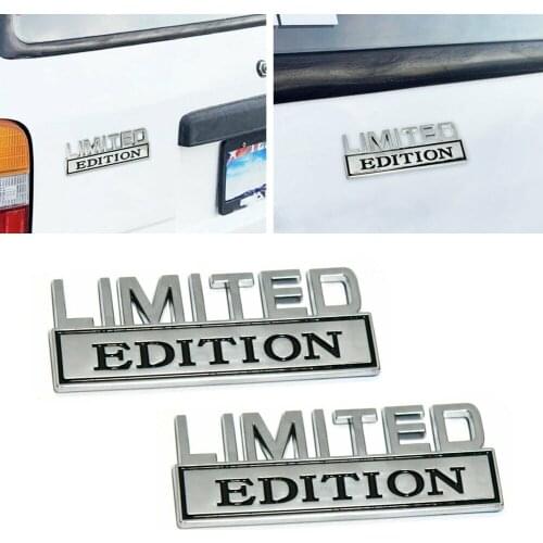 2x LIMITED EDITION Chrome Emblem Badges For Chevy Ford RAM GMC Jeep Car Truck Actual Emblem No-fade Auto Interior Decoration