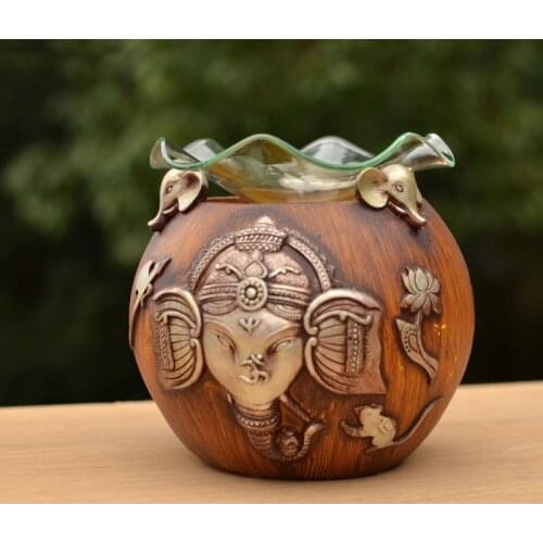 Indian Elephant Aromatherapy Aroma Burner Glass Aroma Oil Lamp Gifts And Crafts Home Decorations Candle Essential Oil Burner