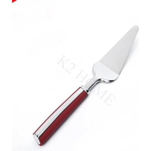 K2 HOME Stainless Steel Pie & Pizza Server Cake Slice Holder Transfer Triangular Spade Spatula for Cake Baking with Long Handle