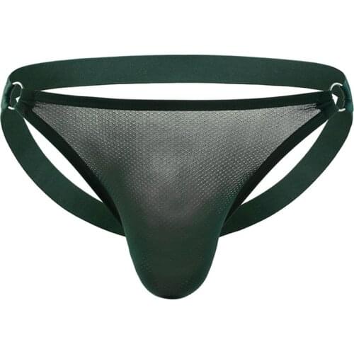 Men Sexy Jockstrap Gay Underwear Jock Strap Jockstraps Cuecas Gay Tangas Hombre Sexy G String Cueca Gay Penis Mesh Lingerie