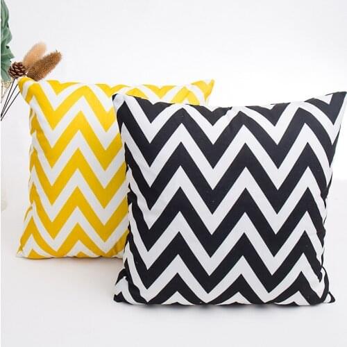 Geometric Wave Pattern Hug Pillowcase Double-sided Hug Pillowcase Pillow Simple Car Sofa Bay Window Cushion Pillowcase