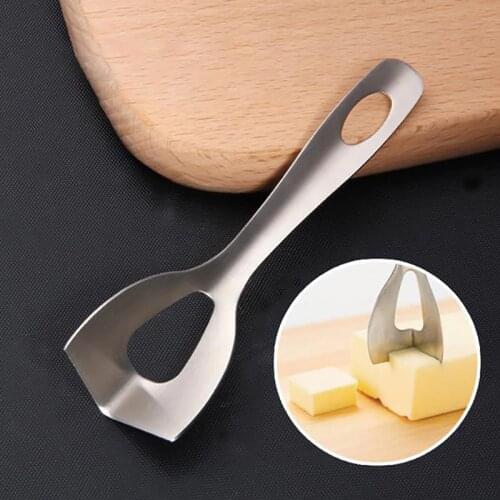 Cheese Knife Cutter Cake Slicer Butter Spreader Stainless Steel Kitchen Butter Square Creative Household Cheese Kitchen Utensils
