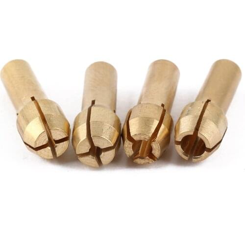 Brass Collets 4 size/set 1.0mm/1.6mm/2.4mm/3.2mm Mini Drill Chucks Chuck Adapter for Power Rotary Tools