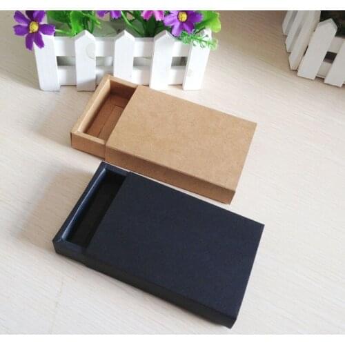 24PCS Kraft Darawer Box Paper Jewelry Carrying Cases Blank Gift boxes Drawer Box Gift Craft Power Bank Packaging Cardboard Boxes