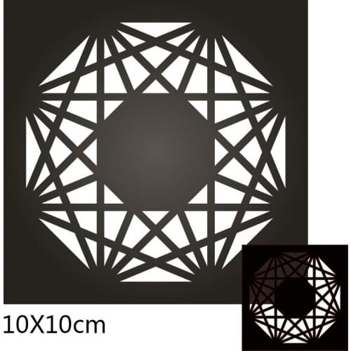 10*10cm Hollow graphics Metal Cutting Dies and Stamps Stencil for DIY Scrapbooking Photo Album Embossing Paper Card