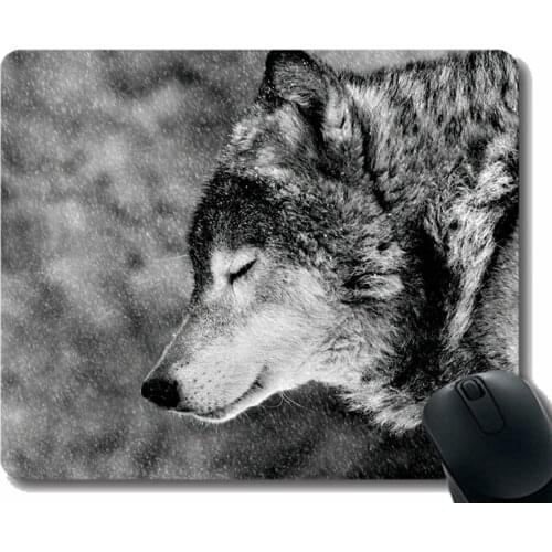 Rectangle Mouse Pad,Animal wolf tactical Rubber Large Mouse pad Mat