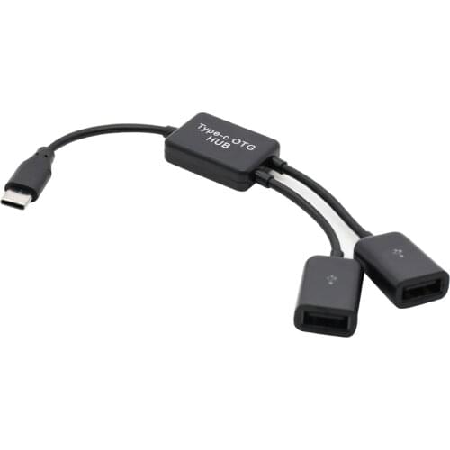 Qywo USB C HUB Type-c to Dual USB 2.0 OTG HUB for Macbook laptop HUAWEI SAMSUNG mobile phone tablet mouse keyboard