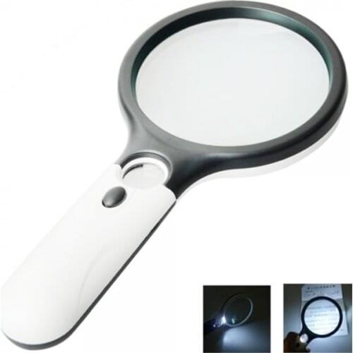 3 LED Light Lens multiple 3X 45X Handheld Mini Pocket Microscope Reading Magnifying Glass Lens Jewelry Loupe Top Quality