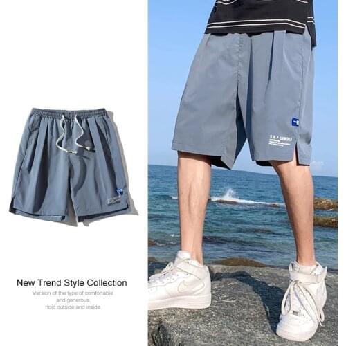 Casual Printed Mens Shorts Summer Loose Short Pants Mens Clothing Elastic Waist Embroidery Label Fashion Shorts Homme 4XL