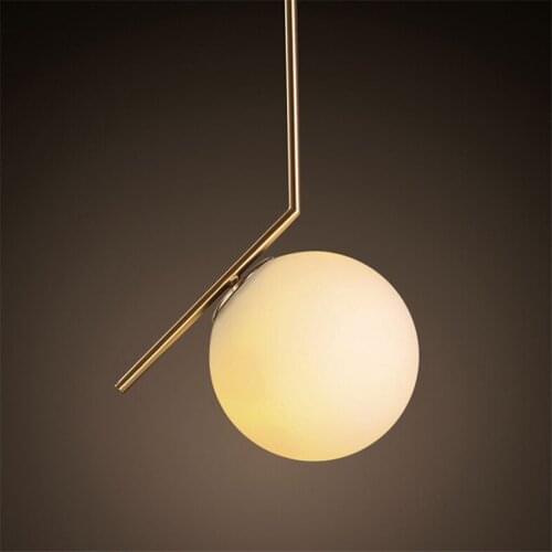 Modern Restaurant Pendant Lamp Art Light Fixtures,Nordic Lamp Pendant Lights with Glass Ball for Living room Bedroom Decoration