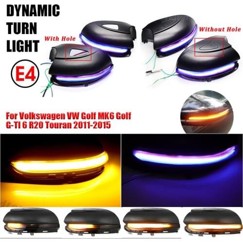 For Volkswagen VW GOLF 6 VI MK6 GTI R Line R20 Dynamic Turn Signal Light LED Side Wing Rearview Mirror Indicator Blinker Light