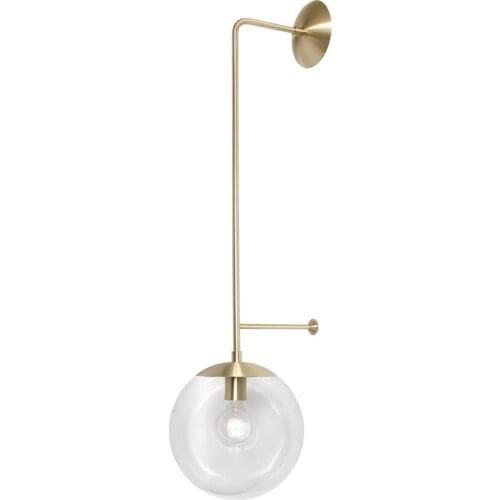 Modern bronze gold golden LED wall lamp light up down bathroom copper color Glass ball wall light lamp sconce LED golden