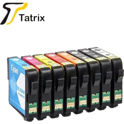 Tatrix Compatible for Epson T3240 T3241 T3242 T3243 T3244 T3247 T3248 T3249 Ink Cartridges suit For Epson SureColor P400 Printer