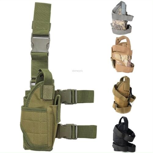 Military Gun Holster Army Airsoft Paintball Tactical Pistol Leg Holster Pouch Adjustable Hunting Shooting Drop Leg Gun Holster