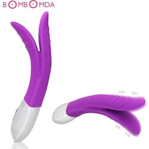 Y Shape Dual Vibration Charging Massager G Spot Vibrator for Woman Vaginal Nipple Massage Clitoris Stimulation AV Sex Product O3